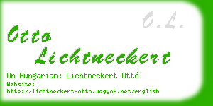 otto lichtneckert business card